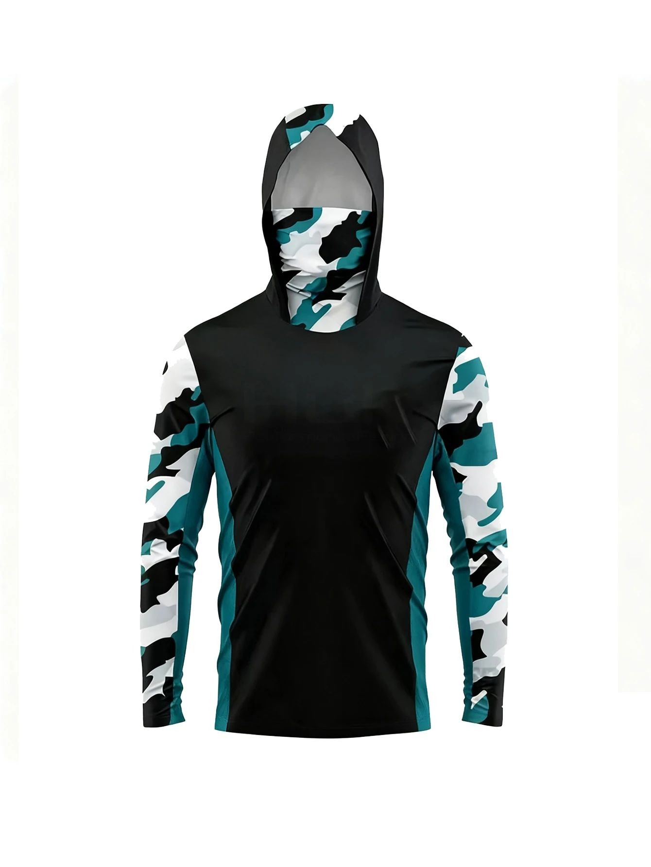 Fishing Hoodie - Kemeja Pancing Pria Outdoor Berkerudung, Pelindung