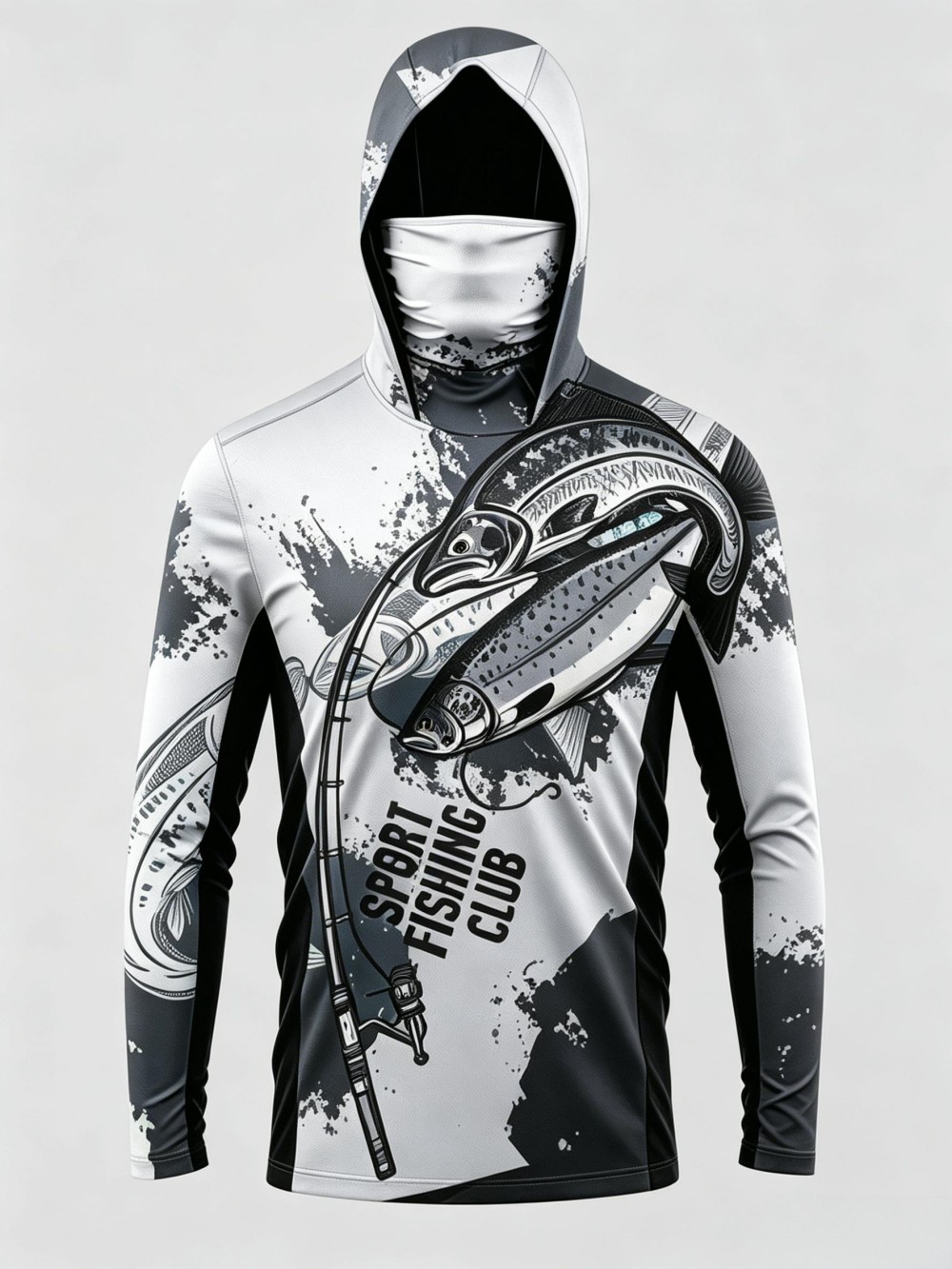 Hoodie Pancing Pria Lengan Pan - Fishing Hoodie ulasan dan harga
